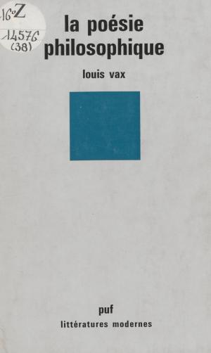 Cover of the book La poésie philosophique by Jean-Paul Caverni