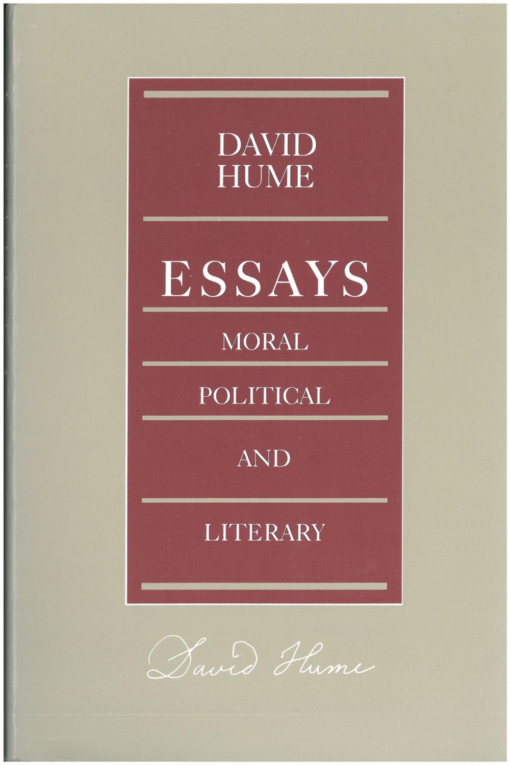 Big bigCover of Essays: Moral, Political, and Literary