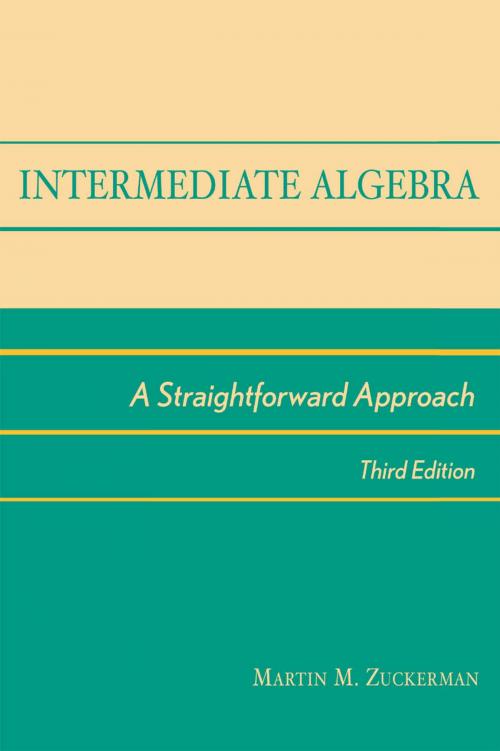 Cover of the book Intermediate Algebra by Martin M. Zuckerman, Rowman & Littlefield Publishers