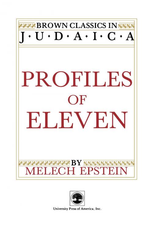 Cover of the book Profiles of Eleven by Melech Epstein, UPA