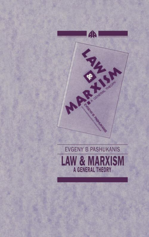 Cover of the book Law and Marxism by Evgeny Pashukanis, Pluto Press