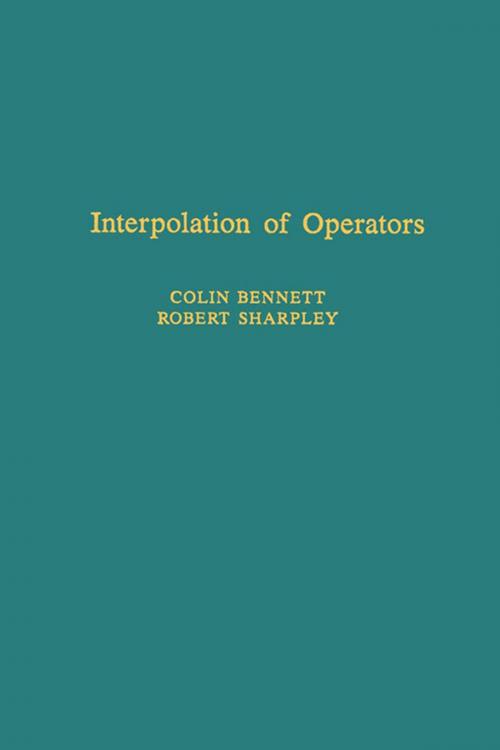 Cover of the book Interpolation of Operators by Colin Bennett, Robert C. Sharpley, Elsevier Science