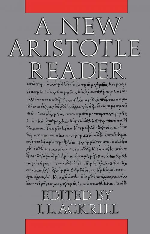 Cover of the book A New Aristotle Reader by , Princeton University Press