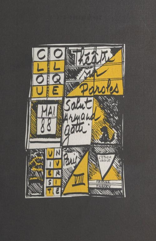 Cover of the book Théâtre sur paroles by Colloque international Salut Armand Gatti, Philippe Tancelin, FeniXX réédition numérique
