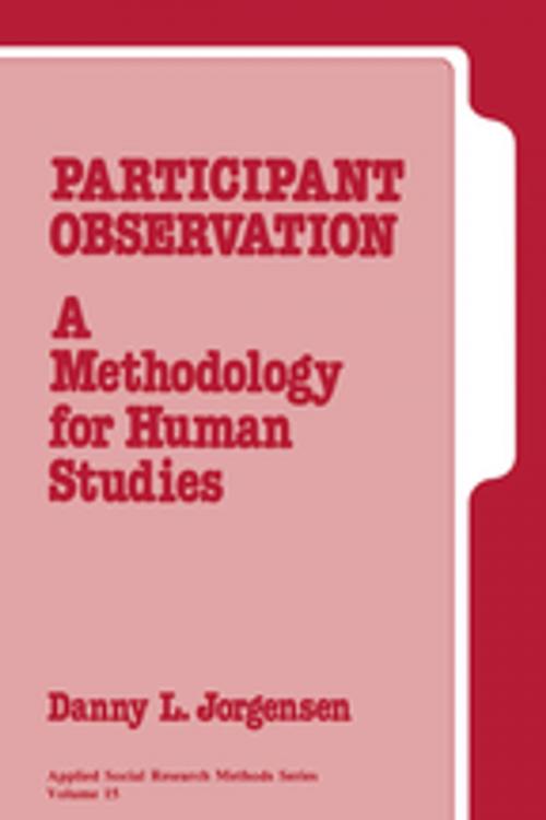 Cover of the book Participant Observation by Dr. Danny L. Jorgensen, SAGE Publications