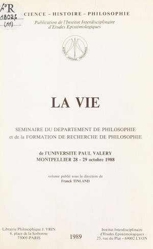 Cover of the book La vie by Marguerite Quidu, Jean-Claude Benoit
