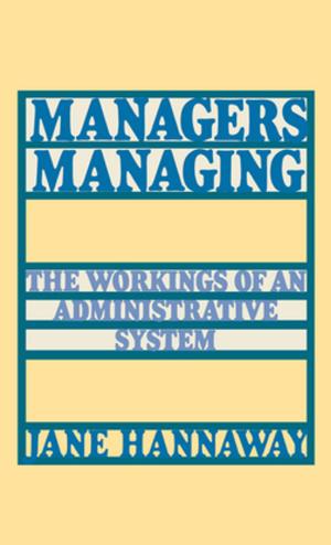 Cover of the book Managers Managing by Lisa Pearce, Melinda Lundquist Denton