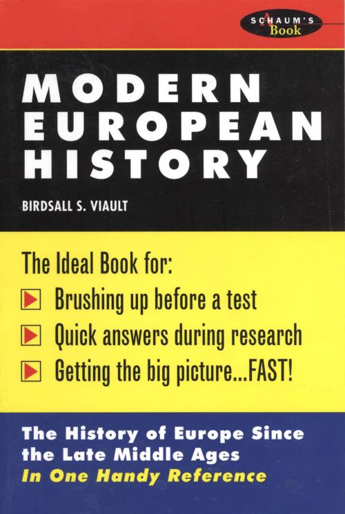 Cover of the book Schaum's Outline of Modern European History by Birdsall S. Viault, McGraw-Hill Education