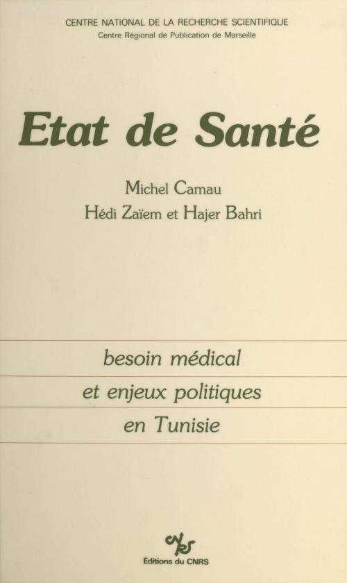 Cover of the book État de santé : besoin médical et enjeux politiques en Tunisie by Michel Camau, Hédi Zaïem, Hajer Bahri, CNRS Éditions (réédition numérique FeniXX)