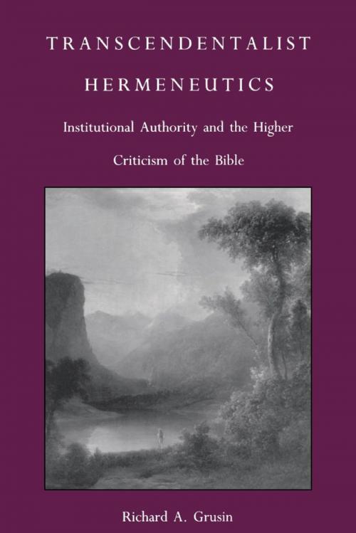 Cover of the book Transcendentalist Hermeneutics by Richard A. Grusin, Stanley Fish, Fredric Jameson, Duke University Press