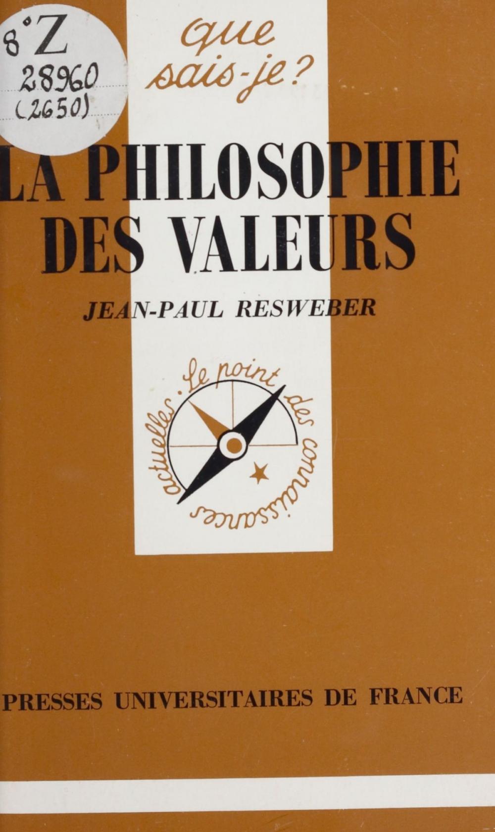 Big bigCover of La Philosophie des valeurs