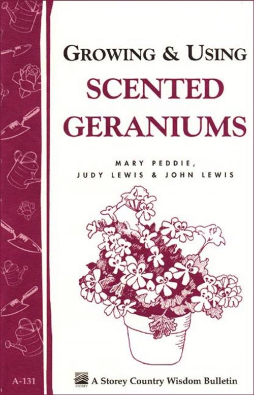 Cover of the book Growing & Using Scented Geraniums by Mary Peddie, Judy Lewis, John Lewis, Storey Publishing, LLC