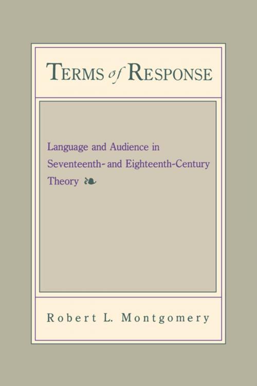 Cover of the book Terms of Response by Robert Montgomery, Penn State University Press