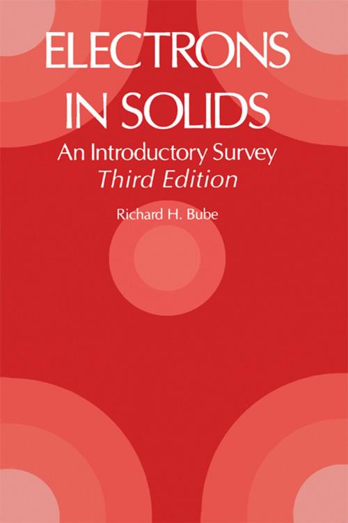 Cover of the book Electrons in Solids by Richard H. Bube, Elsevier Science