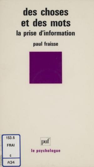 Cover of the book Des choses et des mots by Paul Chauchard
