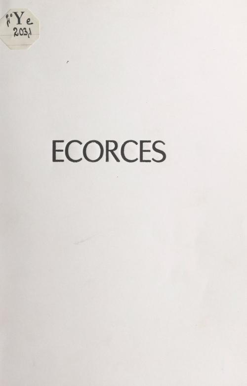 Cover of the book Écorces by Bruno Durocher, Caractères (réédition numérique FeniXX)