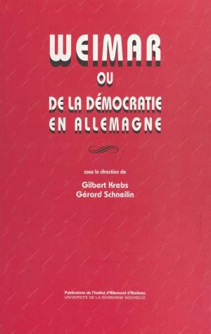 Cover of the book Weimar ou De la démocratie en Allemagne by Pierre Durand