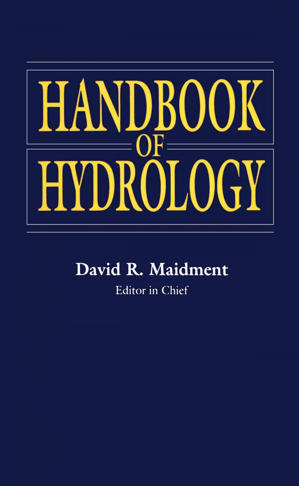 Big bigCover of Handbook of Hydrology