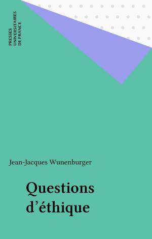 Cover of the book Questions d'éthique by Jean-Michel Besnier