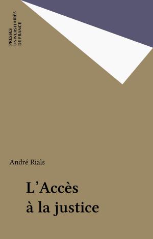 Cover of the book L'Accès à la justice by Anne-Laure Brisac, Éric Cobast, Pascal Gauchon