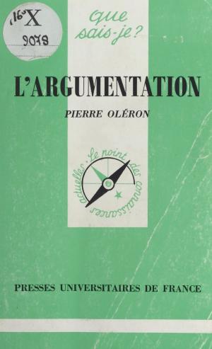 Cover of the book L'argumentation by Jean Bellemin-Noël