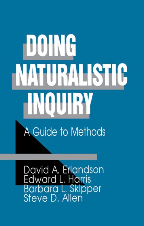 Cover of the book Doing Naturalistic Inquiry by David A. Erlandson, Barbara L. Skipper, Professor Edward L. Harris, Steven D. Allen, SAGE Publications