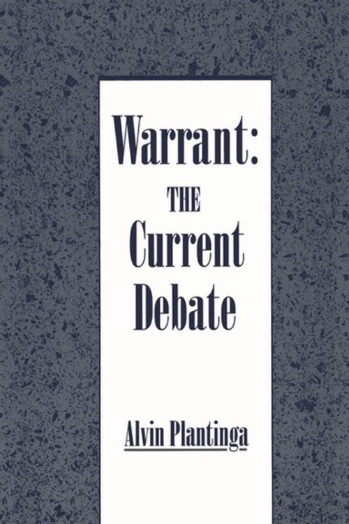 Cover of the book Warrant by Alvin Plantinga, Oxford University Press