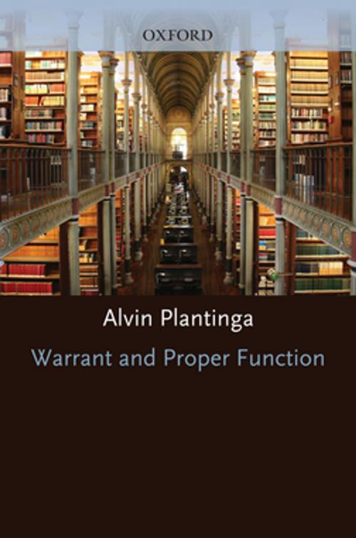 Cover of the book Warrant and Proper Function by Alvin Plantinga, Oxford University Press