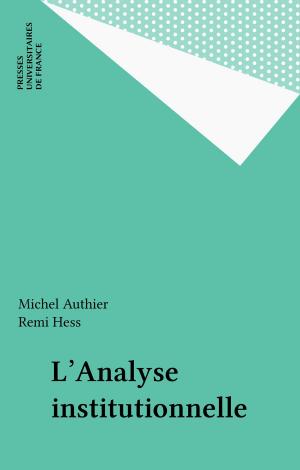 bigCover of the book L'Analyse institutionnelle by 