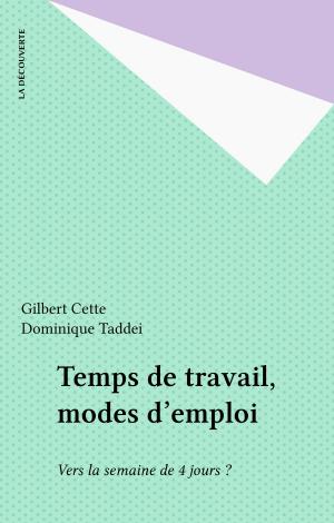 Cover of the book Temps de travail, modes d'emploi by Didier FASSIN