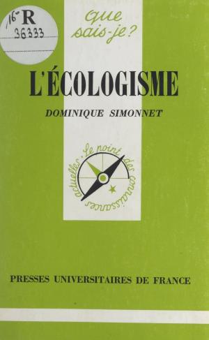 Cover of the book L'écologisme by René Jouglet