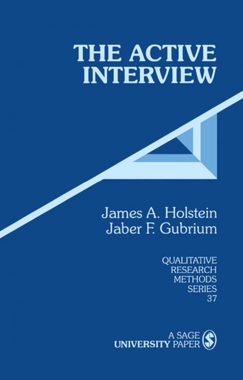 Cover of the book The Active Interview by Jaber F. Gubrium, Dr. James A. Holstein, SAGE Publications