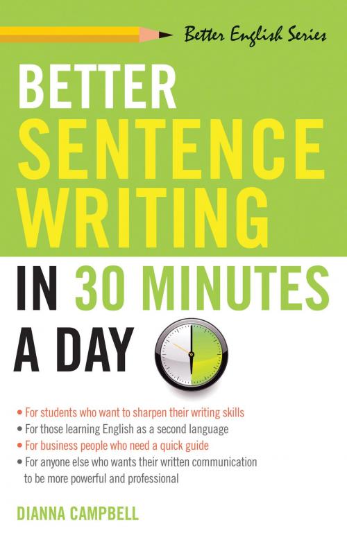 Cover of the book Better Sentence Writing in 30 Minutes a Day by Diana Campbell, Red Wheel Weiser
