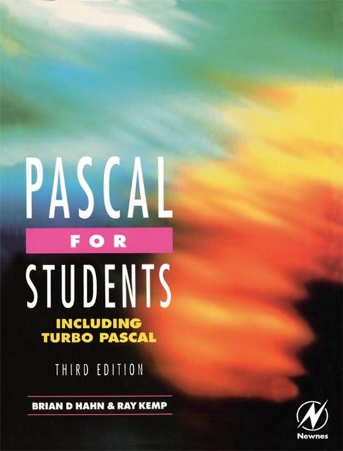Cover of the book Pascal for Students (including Turbo Pascal) by Ray Kemp, Brian Hahn, Elsevier Science