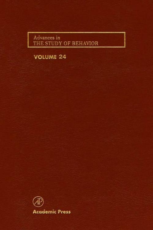 Cover of the book Advances in the Study of Behavior by Peter J.B. Slater, Jay S. Rosenblatt, Charles T. Snowdon, Manfred Milinski, Elsevier Science