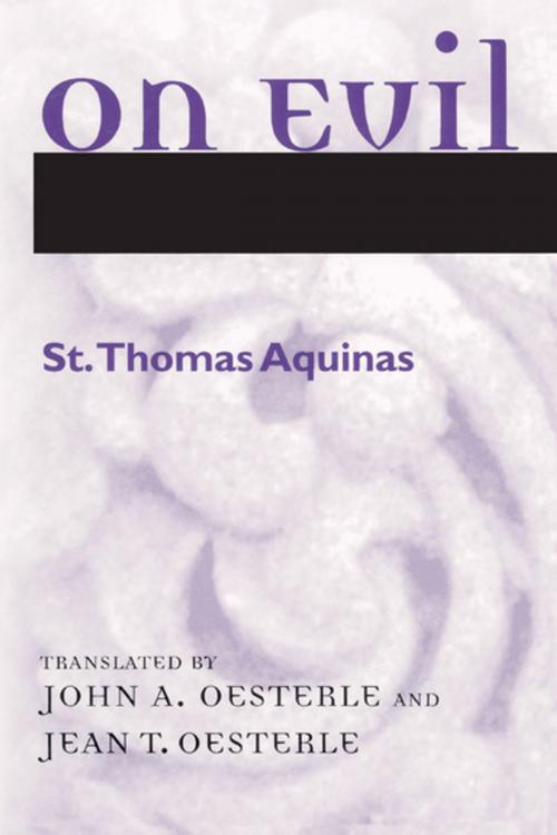 Cover of the book On Evil by St. Thomas Aquinas, University of Notre Dame Press