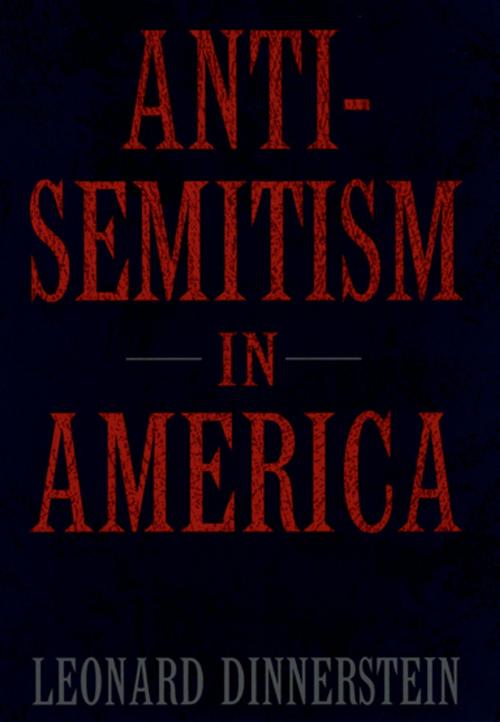 Cover of the book Antisemitism in America by Leonard Dinnerstein, Oxford University Press