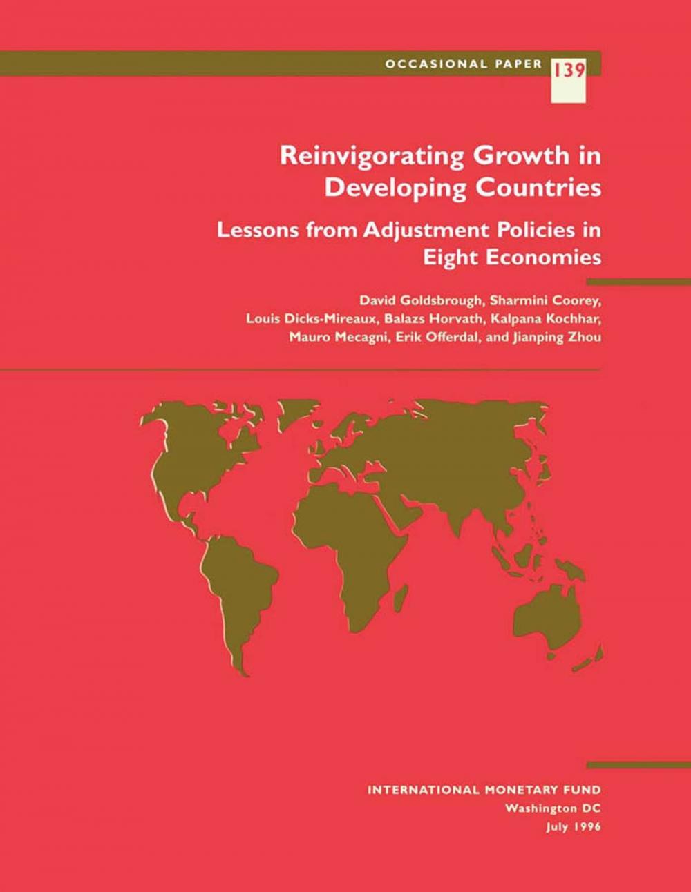 Big bigCover of Reinvigorating Growth in Developing Countries: Lessons from Adjustment Policies in Eight Economies