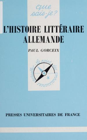 Cover of the book L'Histoire littéraire allemande by Béatrice Didier