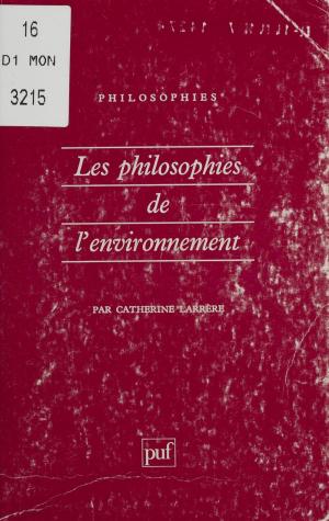 Cover of the book Les Philosophies de l'environnement by Robert Francès, Paul Fraisse