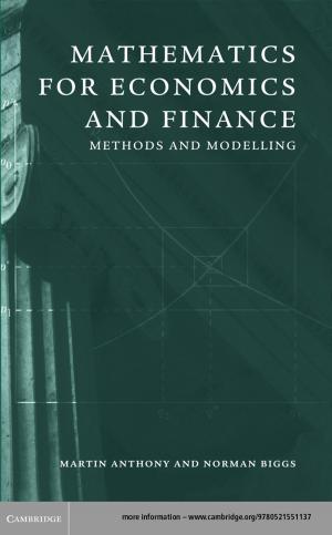 Book cover of Mathematics for Economics and Finance