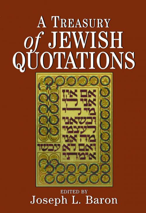 Cover of the book A Treasury of Jewish Quotations by , Jason Aronson, Inc.