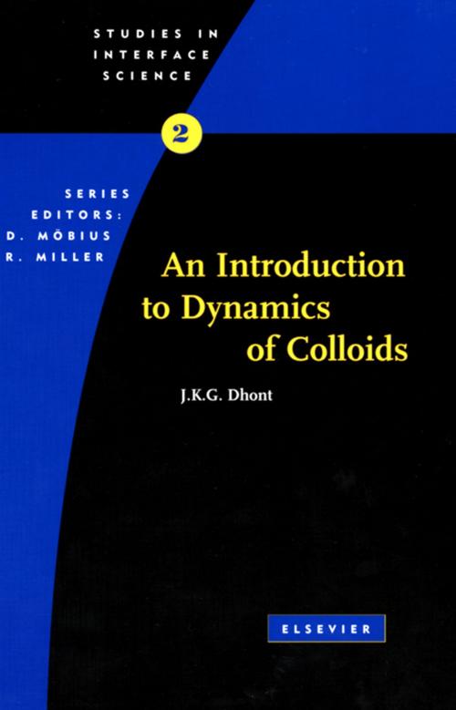 Cover of the book An Introduction to Dynamics of Colloids by J.K.G. Dhont, Elsevier Science