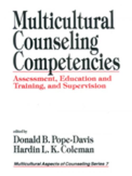 Cover of the book Multicultural Counseling Competencies by Dr. Donald B. Pope-Davis, Hardin L. K. Coleman, SAGE Publications