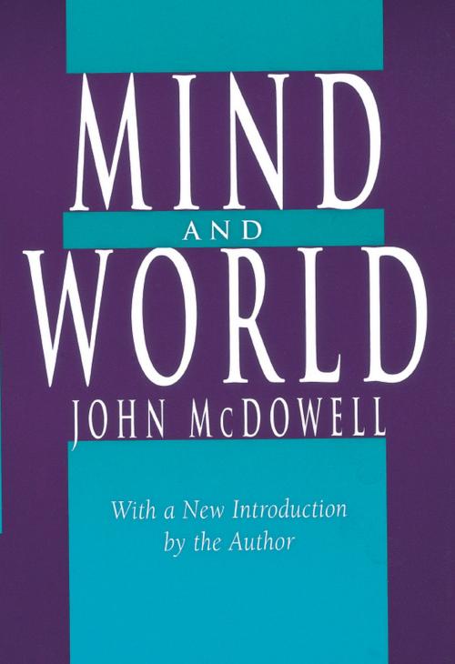 Cover of the book Mind and World by John McDowell, Harvard University Press