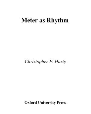 Book cover of Meter As Rhythm