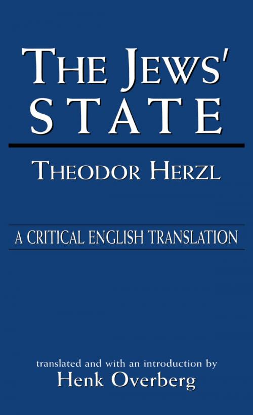 Cover of the book The Jews' State by Theodor Herzl, Jason Aronson, Inc.
