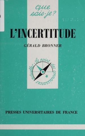 Cover of the book L'Incertitude by Dominique Agostini, Hervé Benhamou, Brigitte Bouquet