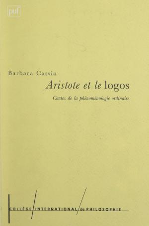 Cover of the book Aristote et le logos by Pierre Boudot