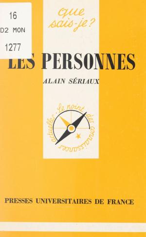 Cover of the book Les personnes by Hubert Deschamps, Roland Mousnier